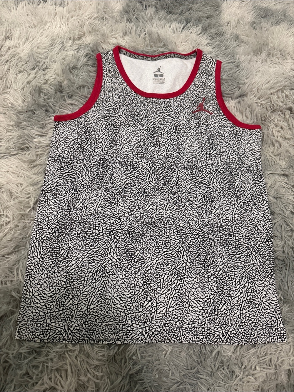 Nike Air Jordan Elephant Print Basketball Tank Top Boy’s Size Large